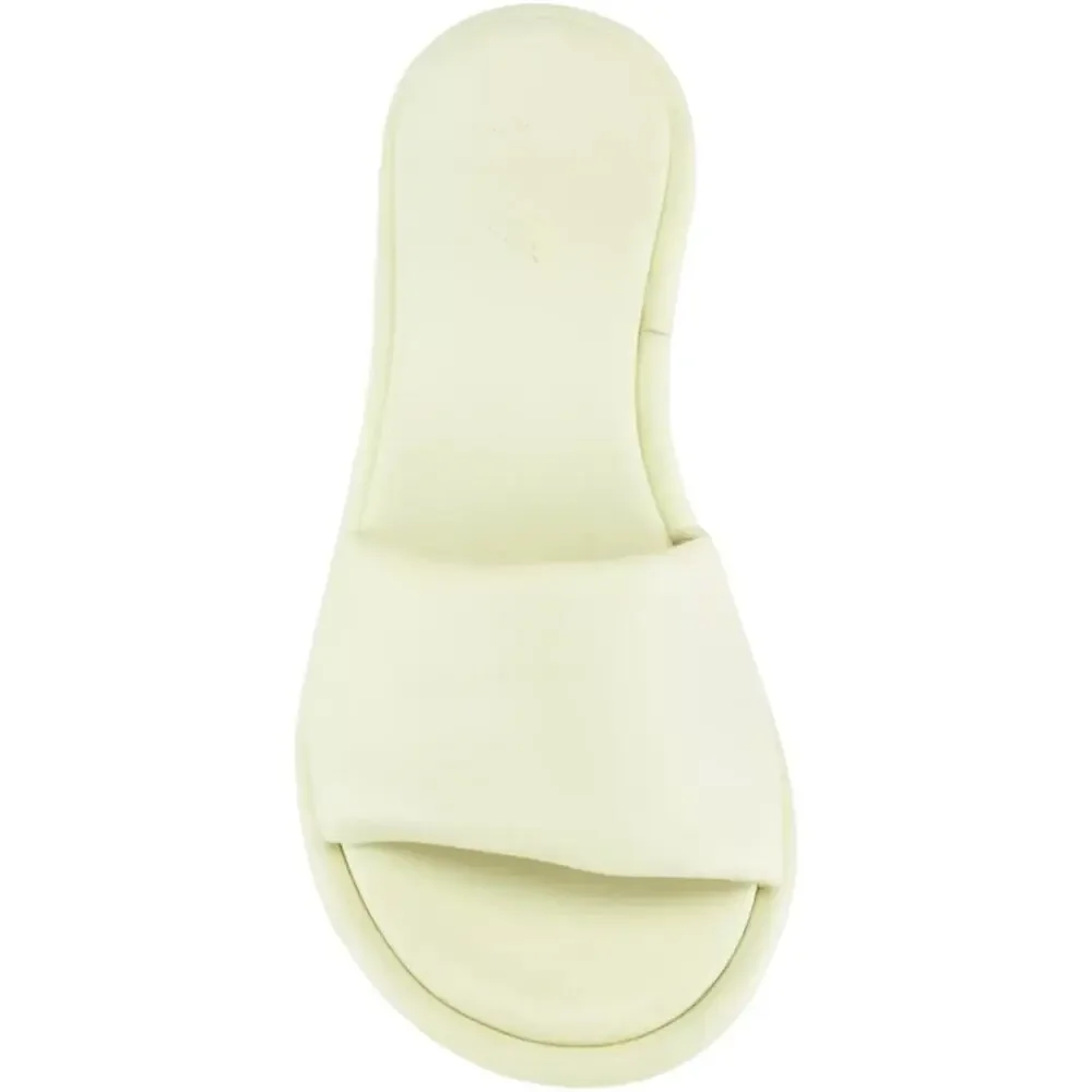 Marsèll Spilla Sandola Leather Kitten Heel Pale Green 38 NIB